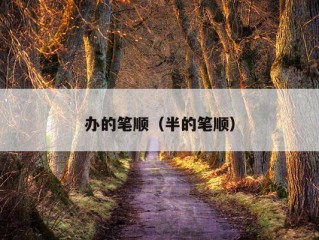 办的笔顺（半的笔顺）