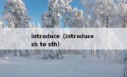 introduce（introduce sb to sth）