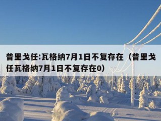 普里戈任:瓦格纳7月1日不复存在（普里戈任瓦格纳7月1日不复存在0）