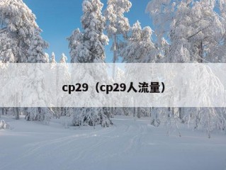 cp29（cp29人流量）