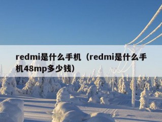 redmi是什么手机（redmi是什么手机48mp多少钱）