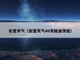 东营天气（东营天气40天精准预报）