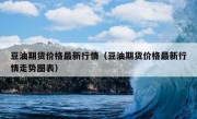 豆油期货价格最新行情（豆油期货价格最新行情走势图表）