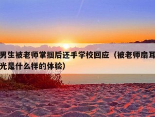 男生被老师掌掴后还手学校回应（被老师扇耳光是什么样的体验）