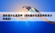 透析是什么意思啊（透析是什么意思啊有多少种类型）