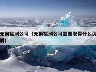 无损检测公司（无损检测公司需要取得什么资质）