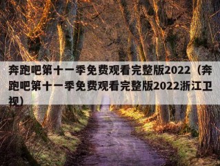 奔跑吧第十一季免费观看完整版2022（奔跑吧第十一季免费观看完整版2022浙江卫视）