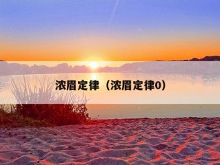 浓眉定律（浓眉定律0）