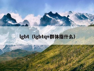 lgbt（lgbtq+群体指什么）