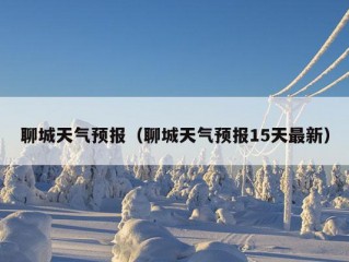 聊城天气预报（聊城天气预报15天最新）