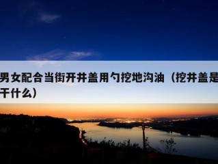 男女配合当街开井盖用勺挖地沟油（挖井盖是干什么）