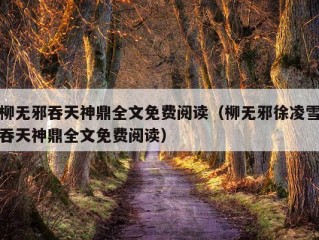 柳无邪吞天神鼎全文免费阅读（柳无邪徐凌雪吞天神鼎全文免费阅读）