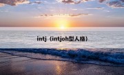 intj（intjoh型人格）