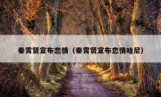 秦霄贤宣布恋情（秦霄贤宣布恋情哈尼）