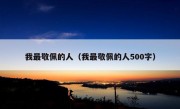 我最敬佩的人（我最敬佩的人500字）