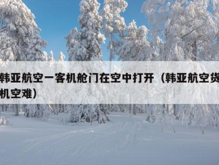 韩亚航空一客机舱门在空中打开（韩亚航空货机空难）