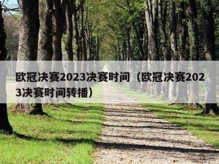 欧冠决赛2023决赛时间（欧冠决赛2023决赛时间转播）