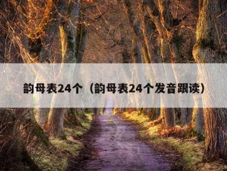 韵母表24个（韵母表24个发音跟读）