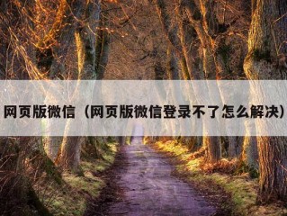 网页版微信（网页版微信登录不了怎么解决）