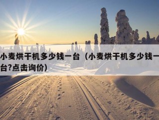 小麦烘干机多少钱一台（小麦烘干机多少钱一台?点击询价）