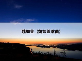 魏如萱（魏如萱歌曲）