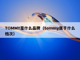 TOMMY是什么品牌（tommy属于什么档次）