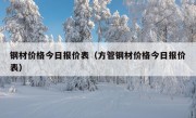 钢材价格今日报价表（方管钢材价格今日报价表）