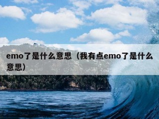 emo了是什么意思（我有点emo了是什么意思）