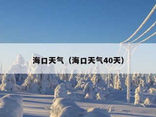 海口天气（海口天气40天）