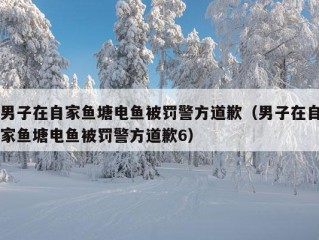 男子在自家鱼塘电鱼被罚警方道歉（男子在自家鱼塘电鱼被罚警方道歉6）