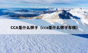 CCA是什么牌子（cca是什么牌子车模）