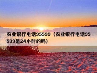 农业银行电话95599（农业银行电话95599是24小时的吗）