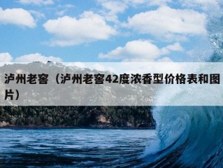 泸州老窖（泸州老窖42度浓香型价格表和图片）