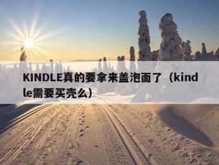 KINDLE真的要拿来盖泡面了（kindle需要买壳么）