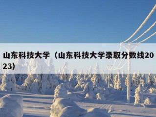 山东科技大学（山东科技大学录取分数线2023）