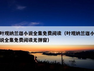 叶观纳兰迦小说全集免费阅读（叶观纳兰迦小说全集免费阅读无弹窗）