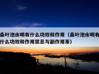 桑叶泡水喝有什么功效和作用（桑叶泡水喝有什么功效和作用禁忌与副作用茶）