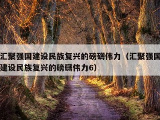 汇聚强国建设民族复兴的磅礴伟力（汇聚强国建设民族复兴的磅礴伟力6）