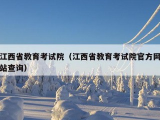 江西省教育考试院（江西省教育考试院官方网站查询）