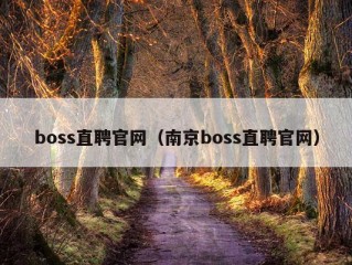 boss直聘官网（南京boss直聘官网）