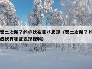 第二次阳了的症状有哪些表现（第二次阳了的症状有哪些表现视频）