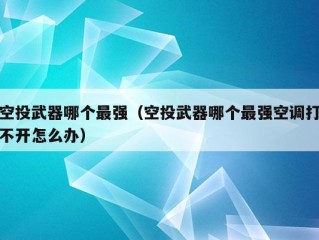 空投武器哪个最强（空投武器哪个最强空调打不开怎么办）